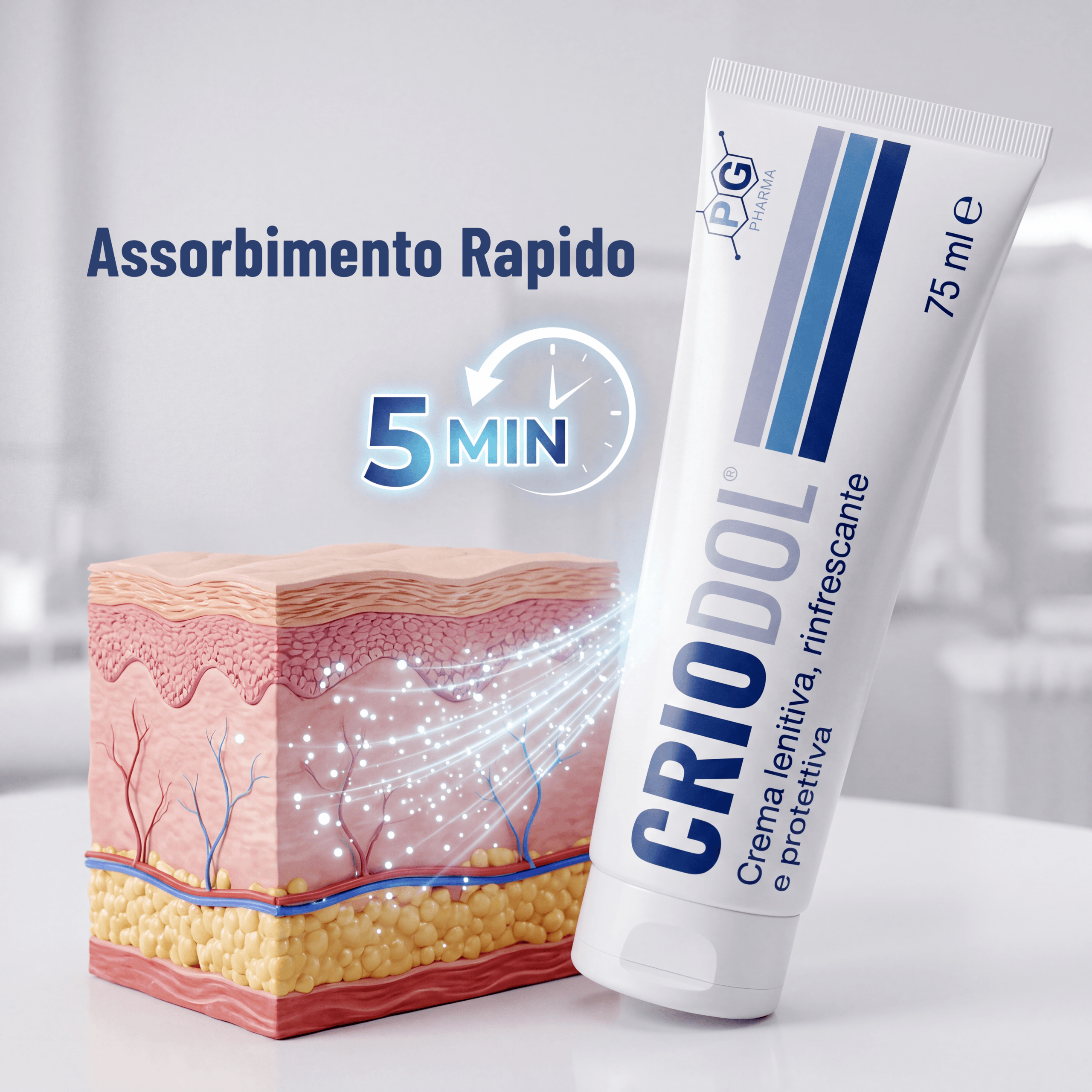 criodol pg pharma - crema ad assorbimento rapido per dolori muscolari articolari tendiniti