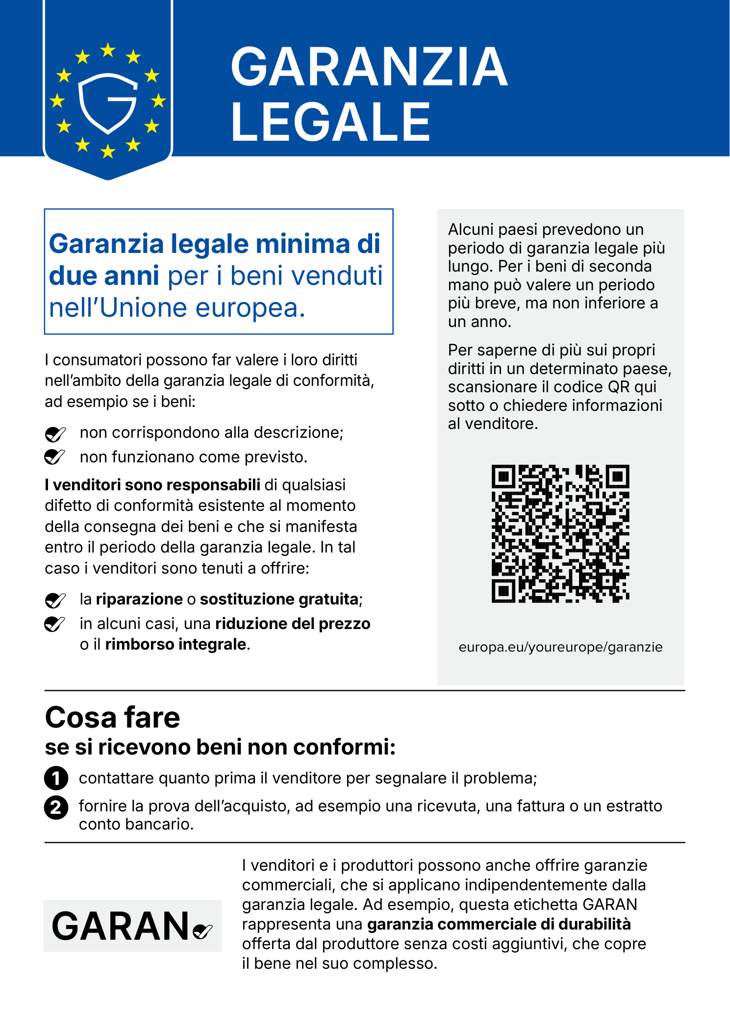 garanzia legale colore PGPharma Garanzia Legale
